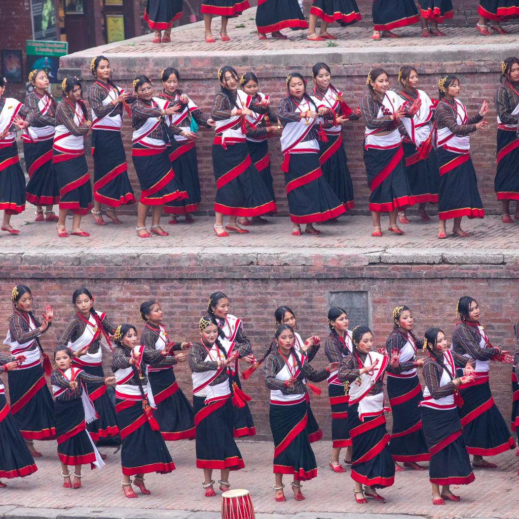 Newar community perform at Nyatapole Temple - Buy Images of Nepal ...