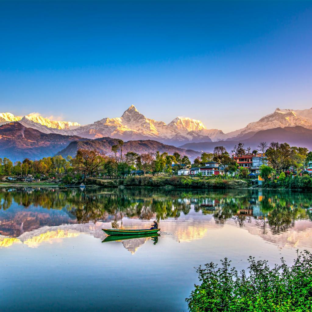 Mountai View from Pokhara - buy images of Nepal, stock photography Nepal