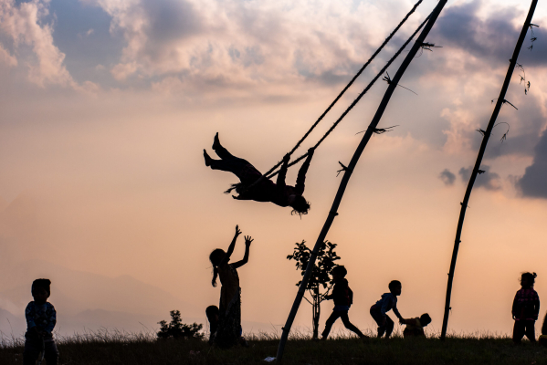 Dashain Vibes Kids Flying Kites Enjoying Stock Vector (Royalty Free)  2202483117 | Shutterstock