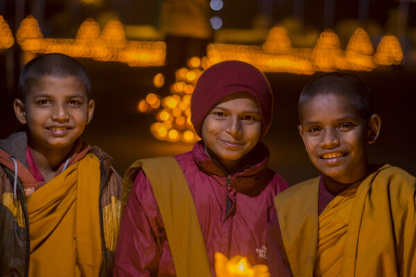 Buddhist monks, Lumibini