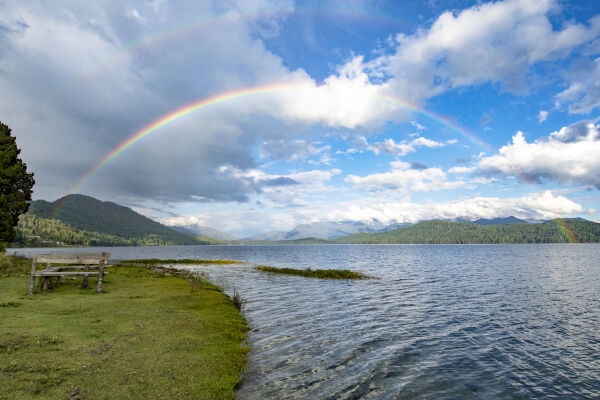 Rainbow on Rara lake