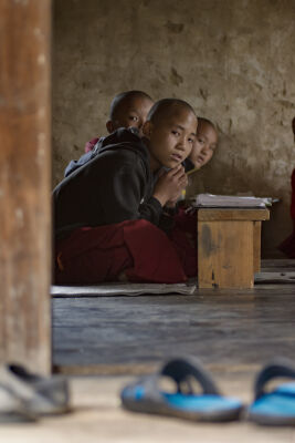 Young monks, Solukhumbu