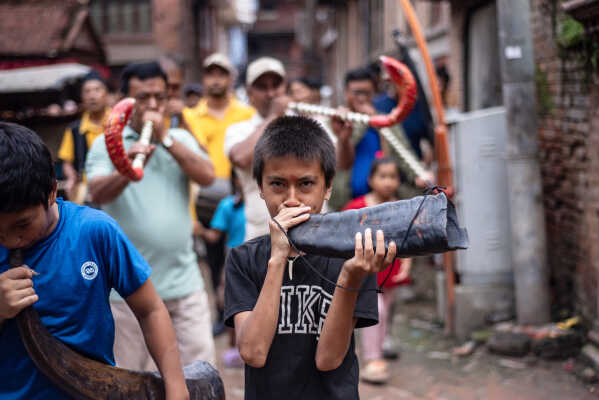 Gunla Parva Celebration in Madhyapur Thimi, Bhaktapur