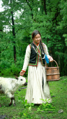woman with traditional attire of Humla