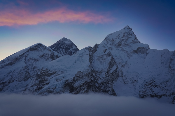 Before sunrise on top of the world, Mt. Everest