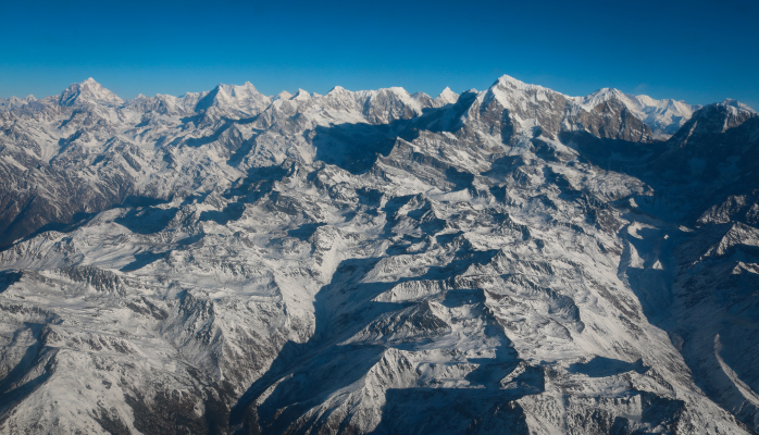Mahalangur Himalayas From Above
