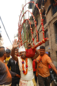 Tongue piercing festival, Madhyapur Thimi, Bode