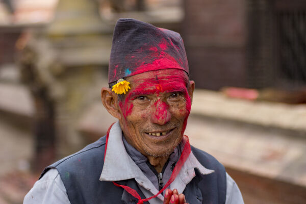 Holi festival, Thimi, Bhaktapur, Nepal