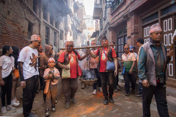 Biska Jatra Celebrated with Sindur Festival in Madhyapur Thimi