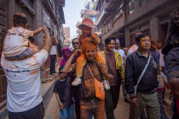 Biska Jatra Celebrated with Sindur Festival in Madhyapur Thimi