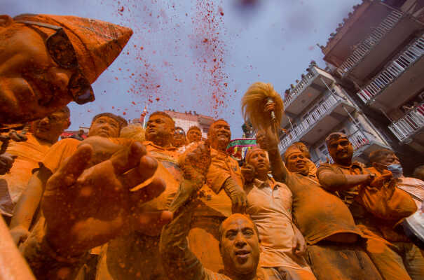 Biska Jatra Celebrated with Sindur Festival in Madhyapur Thimi