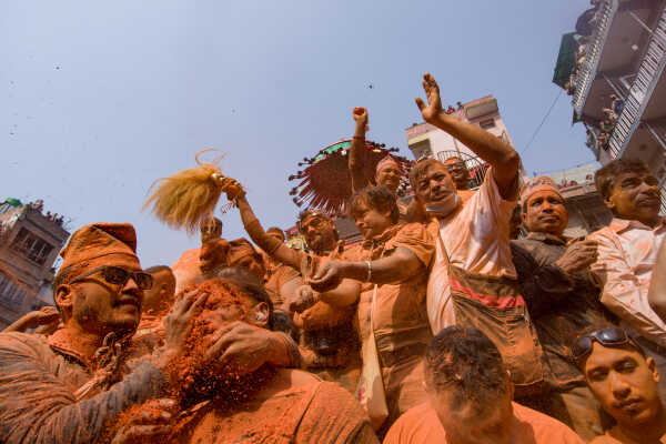 Biska Jatra Celebrated with Sindur Festival in Madhyapur Thimi