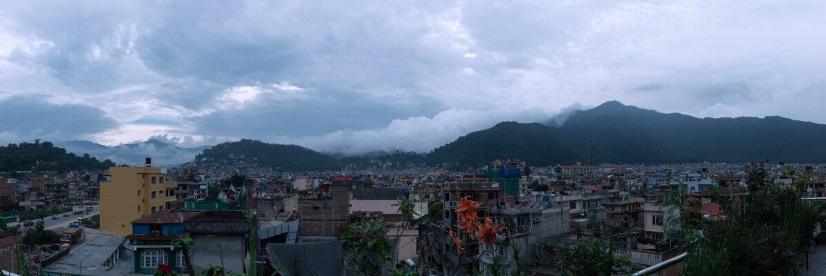 Panoramic view of Chandragiri and Nagarjun.