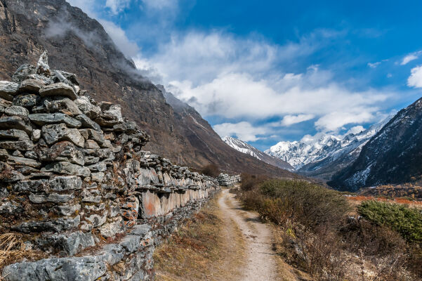 Trek route in Langtang