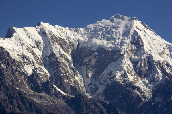 Close view of Mount Langtang Lirung