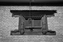 Traditional carved wooden window, Madhyapur Thimi, Bhaktapur
