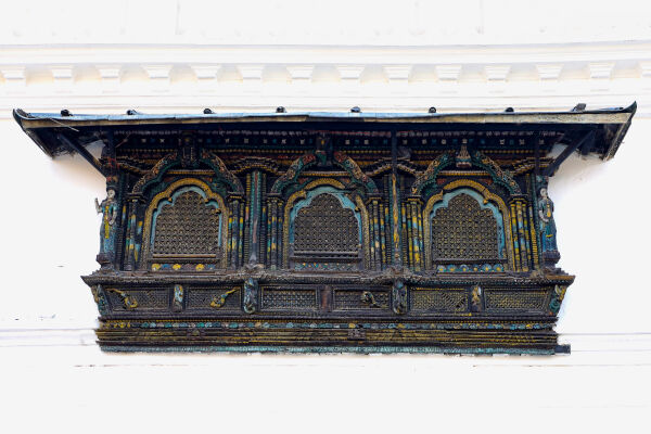 Traditional carved wooden window, Madhyapur Thimi