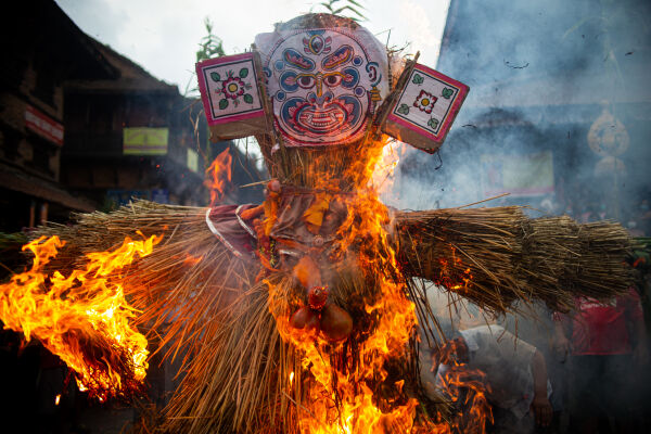 Ghantakarna festival in Nepal