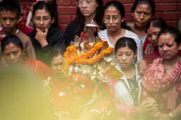 Daangi deity performing during Layaku Bhaila, Madhyapur Thimi 2082