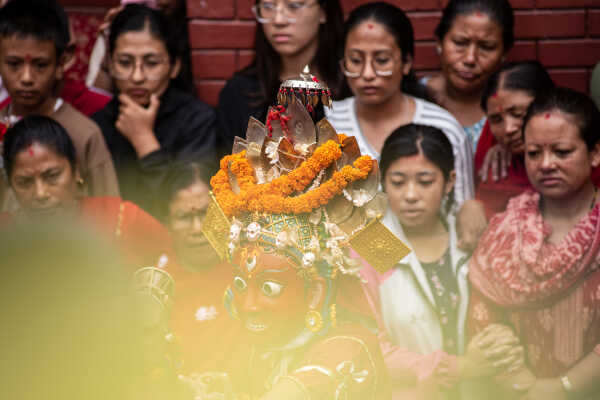 Daangi deity performing during Layaku Bhaila, Madhyapur Thimi 2082