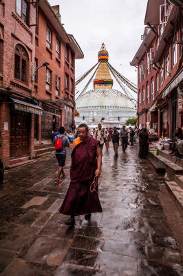 Monk at Boudhanath, Kathmandu