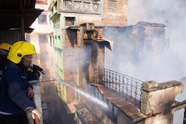 Fire at house in Kathmandu