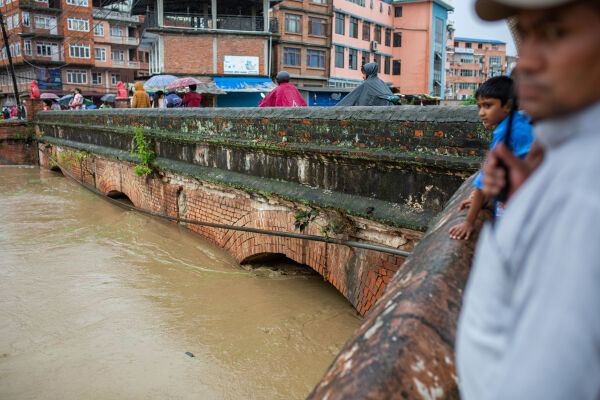 Flood at Bhaktapur, Nepal