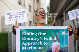 Protest for legalization of Cannabis trading and cultivation
