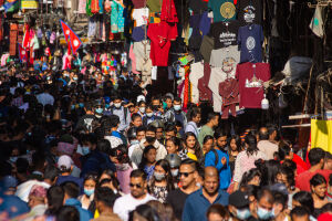 Dashain Shopping Crowd, Indrachowk, kathmandu