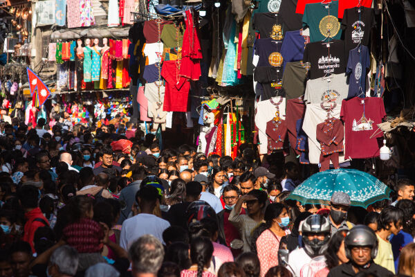 Dashain Shopping Crowd