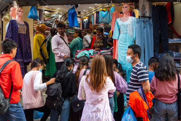 Dashain Shopping Crowd