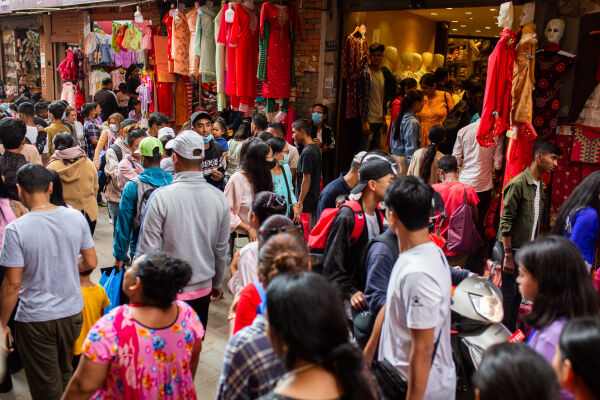 Dashain Shopping Crowd