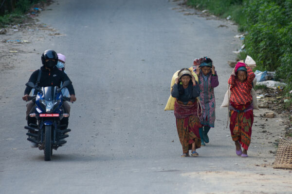 Nepalese women return home