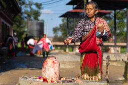 Kushe Aunsi at Hanumanghat, Bhaktapur