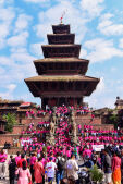 Pink October 2023, a yearly breast cancer awareness rally in Bhaktapur, Nepal, on 14th October 2023