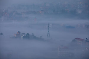 Foggy winter morning.