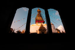 Swyambhunath stupa.