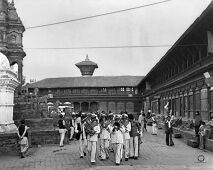 A wedding procession Janti at Bhaktapur Durbar Square