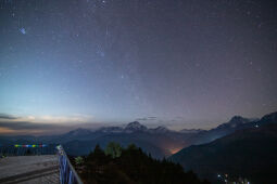 Night stars and mountains.