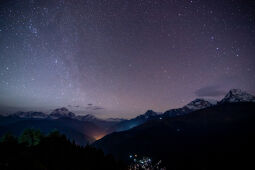 Night stars and mountains.