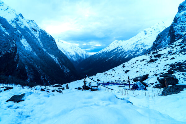 Stunning View of Mountain,Snow Fall at Api Base Camp,Darchula(Farwest Nepal