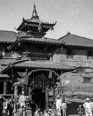 Old photo of Salan Ganesh temple, Bhaktapur