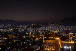 Night view of Kathmandu valley.