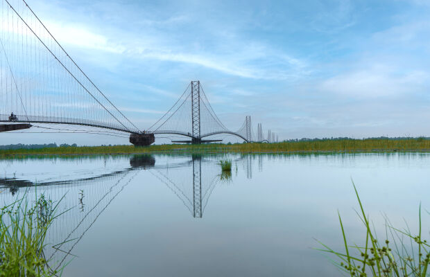 Dodhara Chandani Suspension Bridge At Day Time