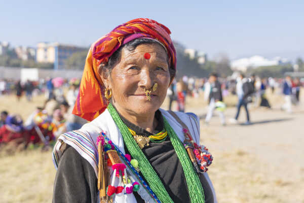 Kirant Rai woman with her traditional costume