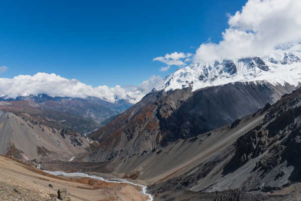 Beautiful Manang Valley view from the Tilicho Lake area