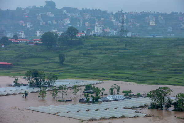 Flood in Kathmandu valley.