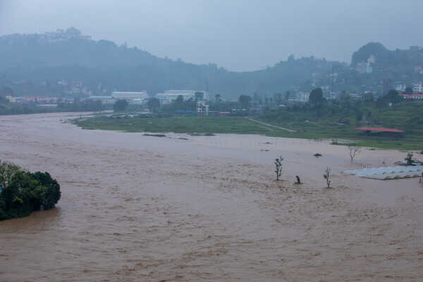 Flood in Kathmandu valley.