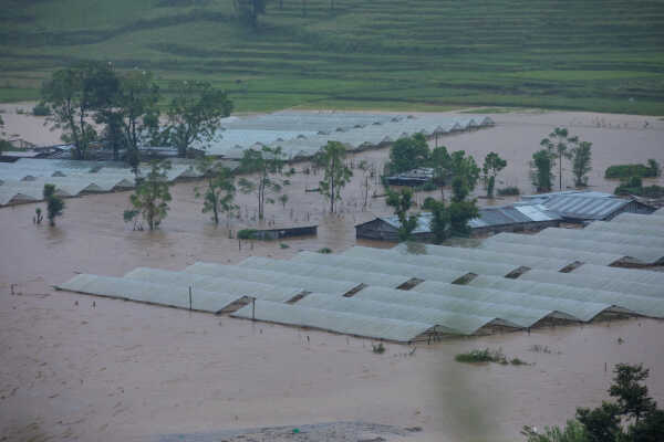 Flood in Kathmandu valley.