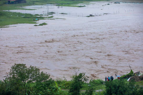 Flood in Kathmandu valley.